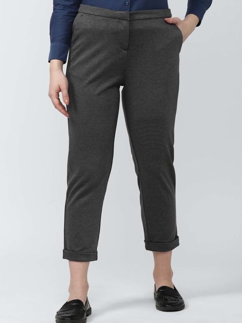 Buy online Grey Solid Straight Pant from Skirts, tapered pants & Palazzos  for Women by W for ₹830 at 41% off | 2024 Limeroad.com