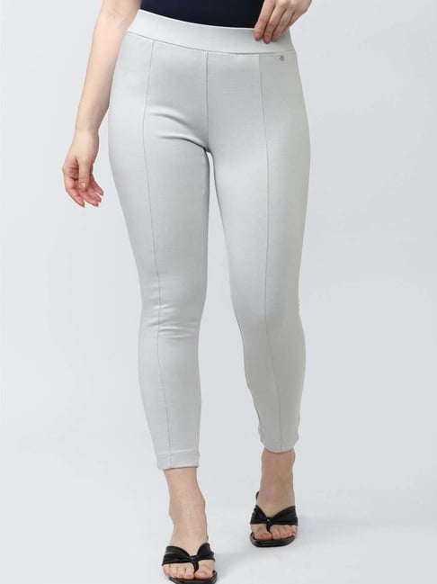 Jaipur Kurti Bottoms  Buy Jaipur Kurti Women Light Grey Solid Straight  Cotton Slub Trouser Online  Nykaa Fashion