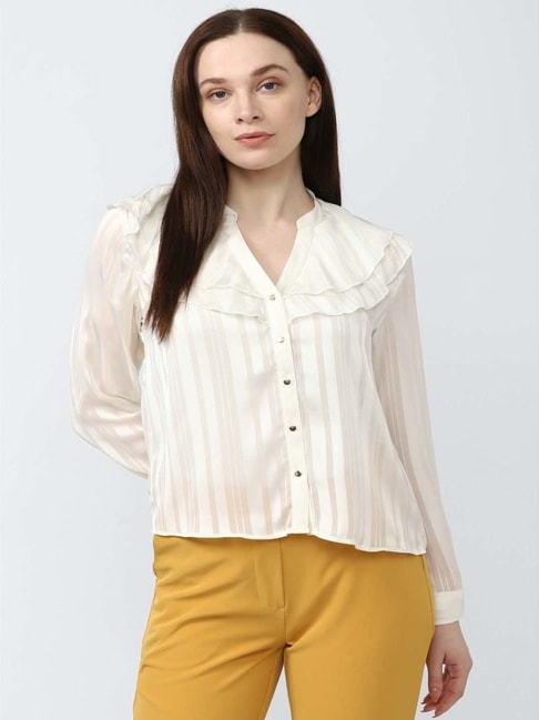 Van Heusen White Striped Shirt Price in India