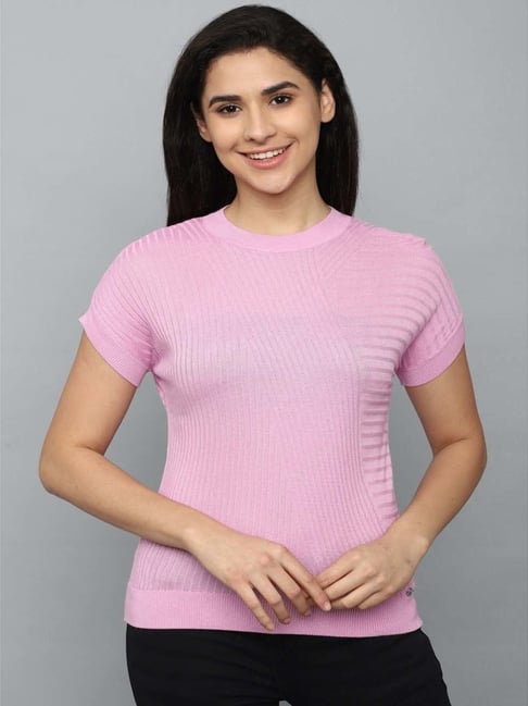Allen Solly Pink Self Pattern Top Price in India