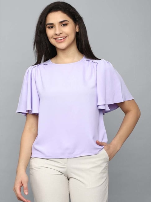 Allen Solly Purple Regular Fit Top Price in India