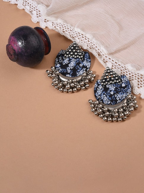 Rose Gold Women Earrings Jewelry Fashion Dark Blue Stone Hanging Drop  Earrings Designs For Girls - Dangle Earrings - AliExpress