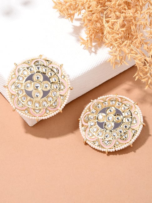Big Diamond Flower Stud Earrings 65869: buy online in NYC. Best price at  TRAXNYC.