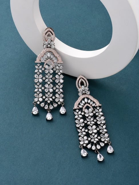 Rosalina Swirls Linear Chandelier Earrings | 77mm – Beloved Sparkles