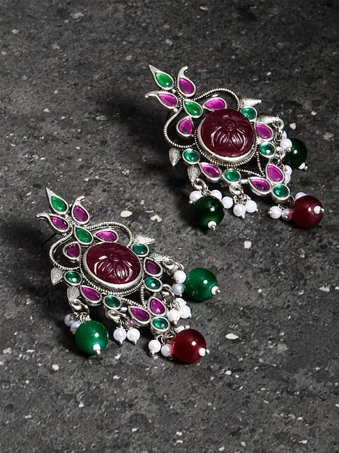 Ruby Emerald Turkish Earrings at Rs 500/piece(s) onwards | स्टर्लिंग सिल्वर  ईयररिंग्स in Jaipur | ID: 9817021073