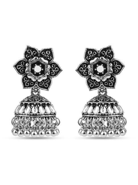 Buy Asmitta Jewellery Silver-Plated Jhumki Earring Silver Earrings (Women  And Girls) Online at Best Prices in India - JioMart.