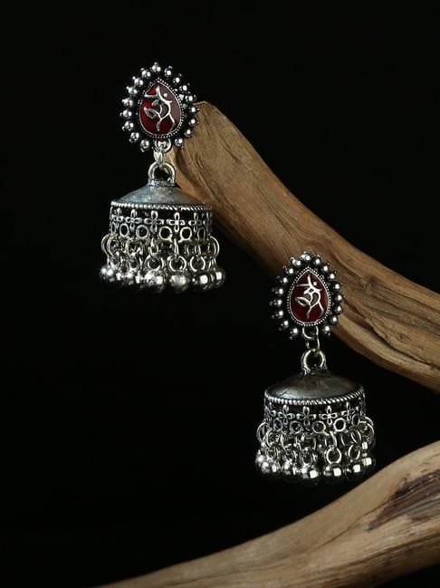 Oxidized Silver Plated Handmade Small Jhumka Jhumki Earrings Jewelry Women  small - Etsy