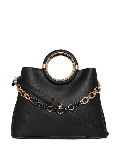 Aldo Black Solid Medium Handbag-image-44