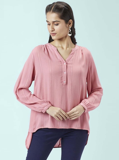 Buy Honey by Pantaloons Pink Comfort Fit Top for Women Online @ Tata CLiQ