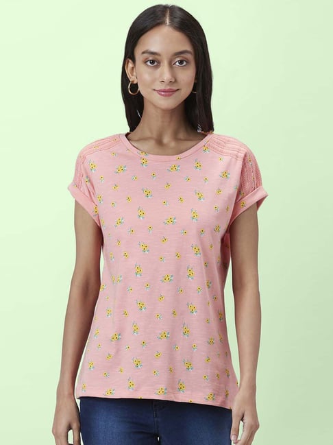 Honey by Pantaloons Pink Printed Top