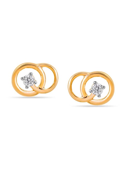 Mia by Tanishq 14k (585) Yellow Gold and Diamond Stud Earrings for Women :  Amazon.in: Fashion