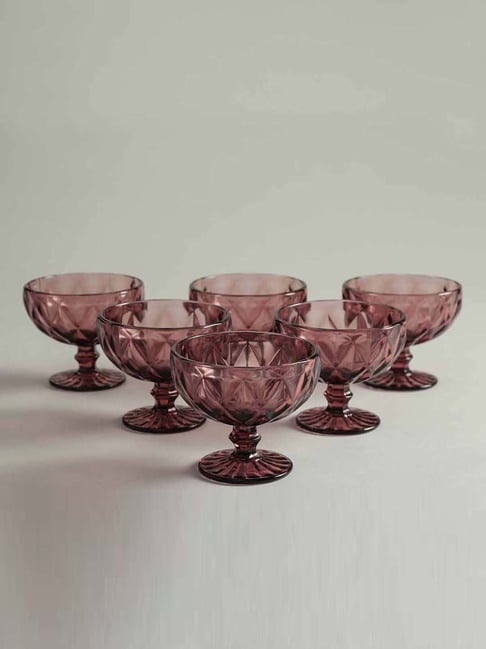 Home4U Riverre  Glass Ice Cream Bowl (0.25 L) - Set of 6-picture-12