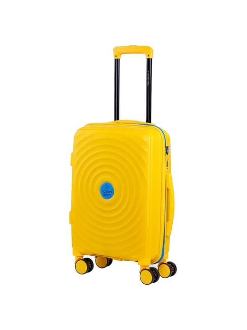 Nasher Miles Goa Hard-sided Polypropylene Cabin Luggage Yellow Blue 20 inch |55cm Trolley bag