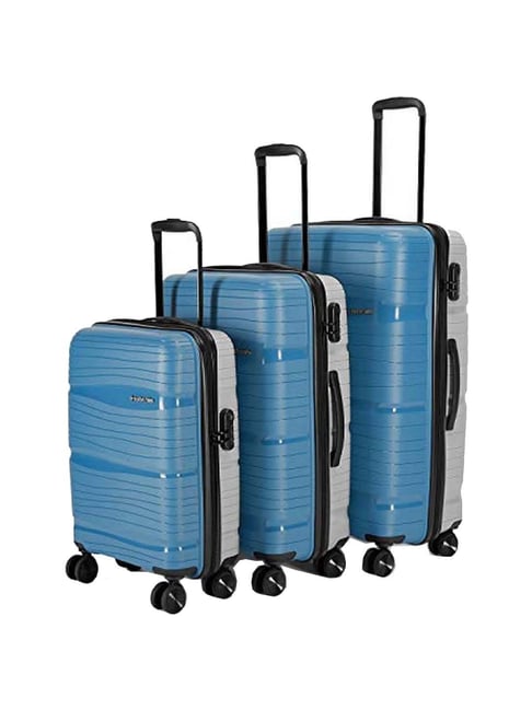 Buy Nasher Miles Luggage Blue and Grey Trolley Bags Online At Best