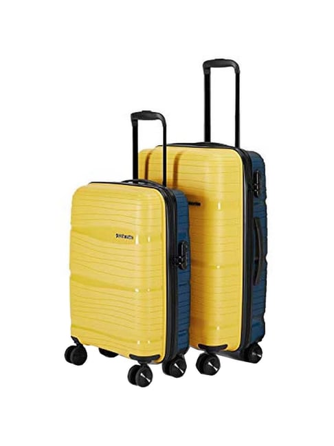 Buy Nasher Miles Luggage Yellow and Navy Blue Trolley Bags Online