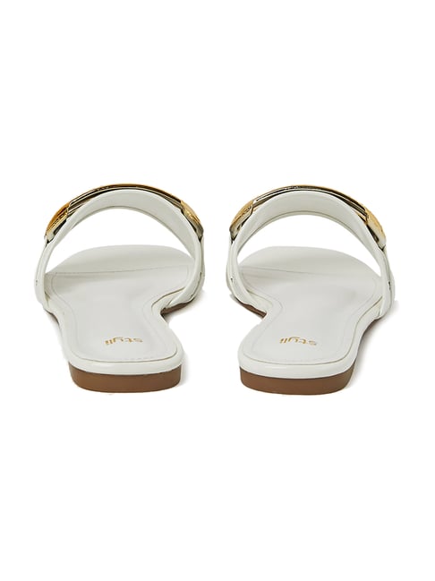 Damiana Women's White Flat Sandals | Aldo Shoes