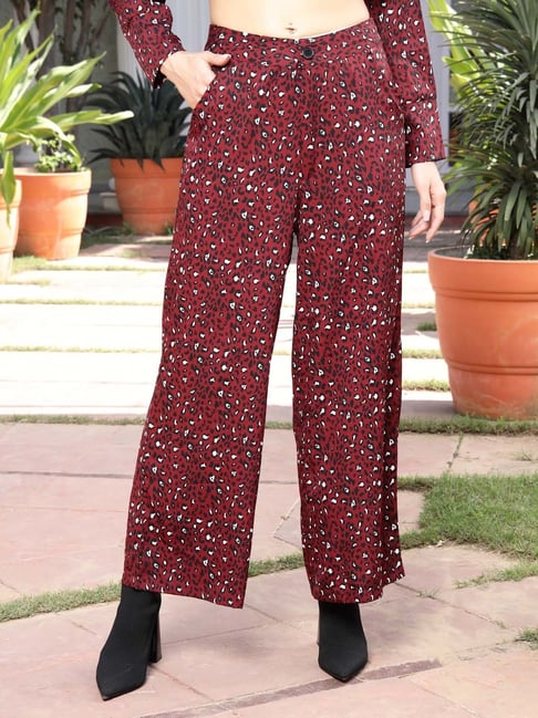 Sera Maroon Printed Trousers-picture-38