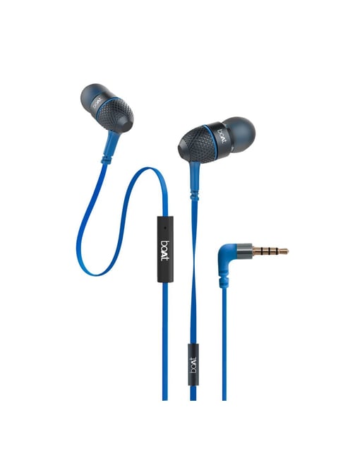 Boat BassHeads 228 Wired Earphones with Poweful 10mm Driver (Royal Blue)