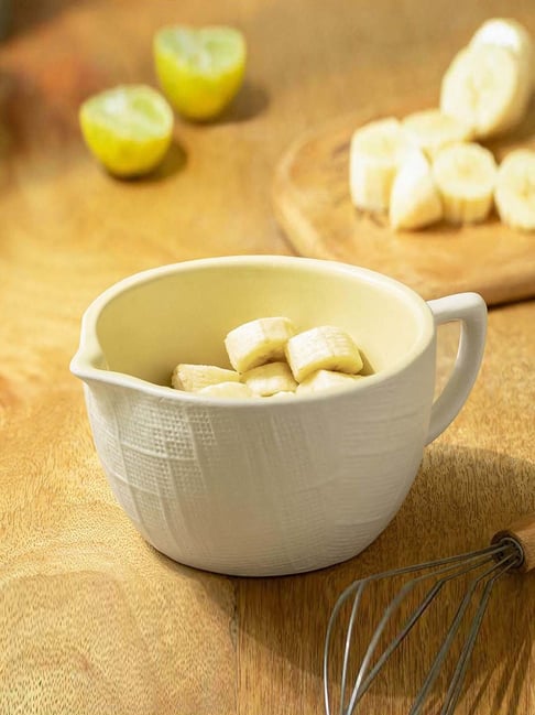 Ellementry Butter-up Beige Ceramic Mixing Bowl (0.65 L)