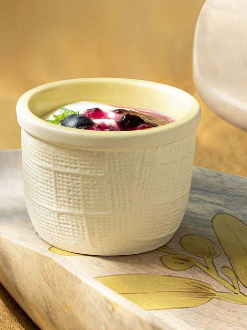 Ellementry Butter-up Beige Ceramic Ramekin Bowl (0.2 L)