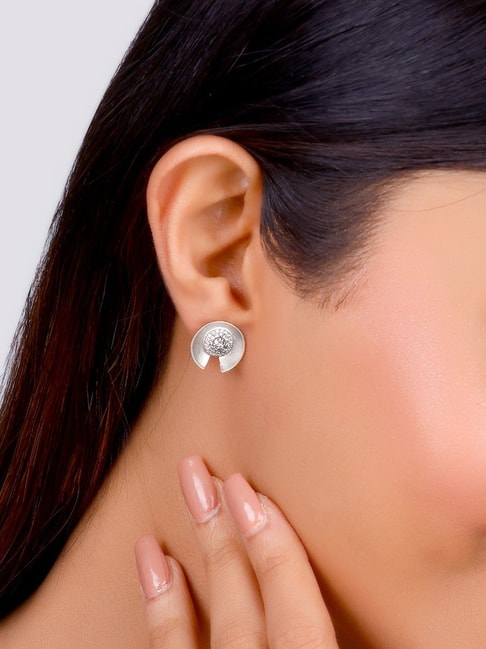 3 Pair Set Sterling Silver Cubic Zirconia Round Stud Earrings, 2mm 3mm –  SilverSpeck