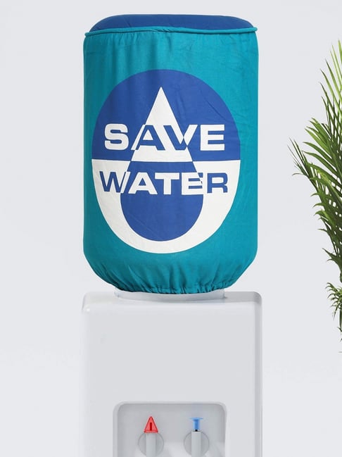 Swayam Printed Blue Cotton Water Bottle Cover for 20 Liter Jar