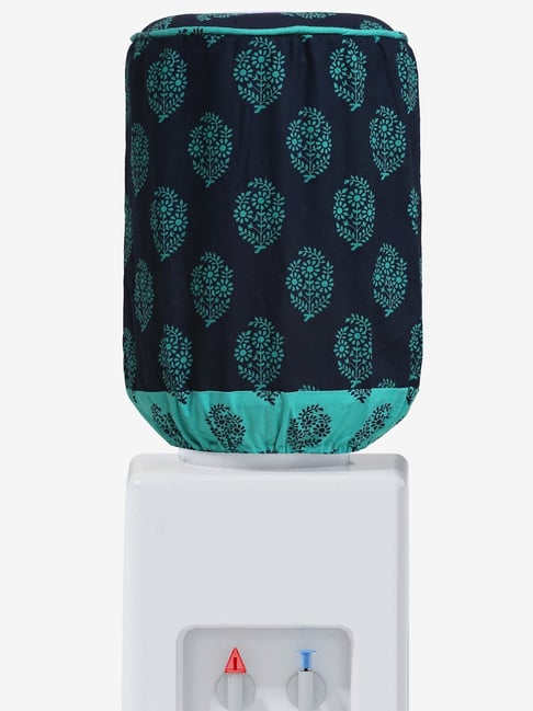Swayam Printed Blue & Green Cotton Water Bottle Cover for 20 Liter Jar