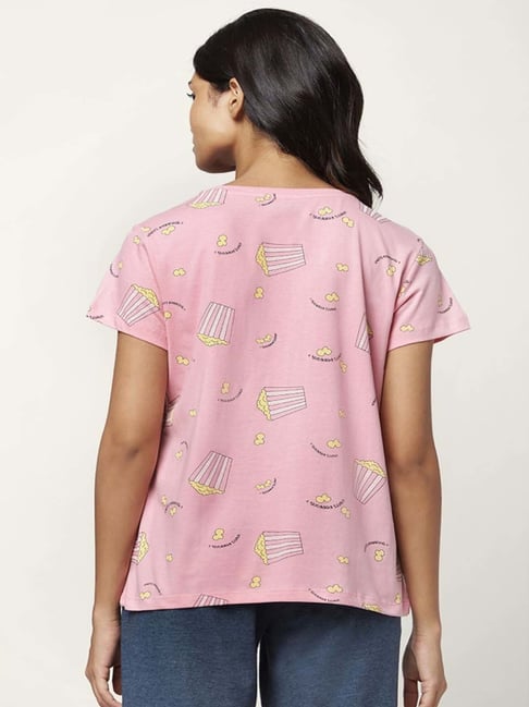 Dreamz by Pantaloons Pink Cotton Printed Top