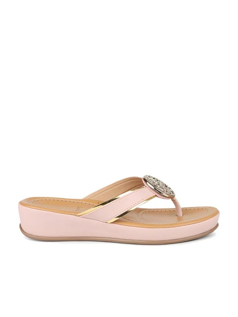 Inc 5 Inc.5 Women's Peach Thong Wedges