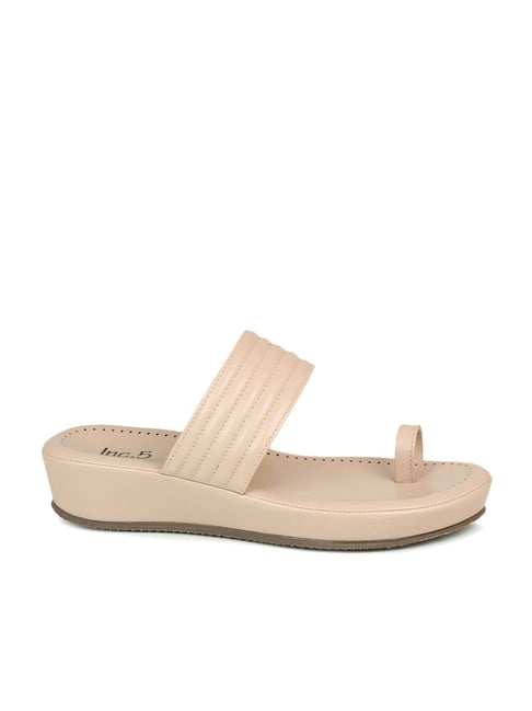 Inc 5 Inc.5 Women's Peach Toe Ring Wedges