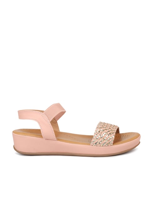 Inc 5 Inc.5 Women's Peach Ankle Strap Wedges