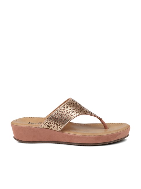 Inc 5 Inc.5 Women's Peach Thong Wedges