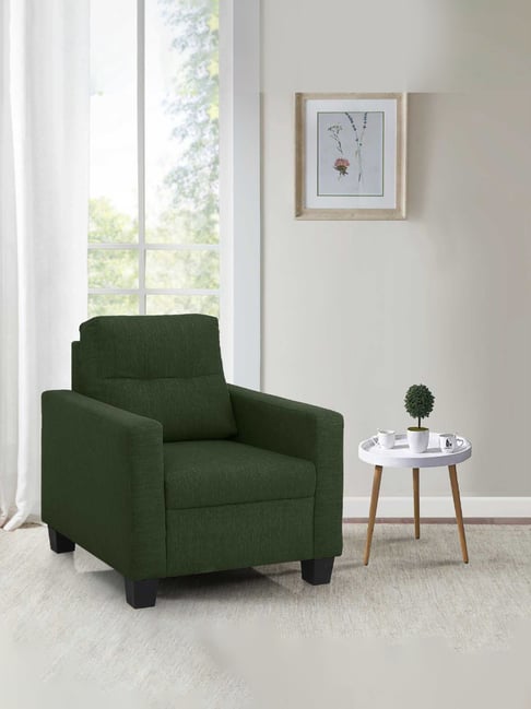 Duroflex Ease Sap Green Neem Wood 1 Seater Sofa-picture-32