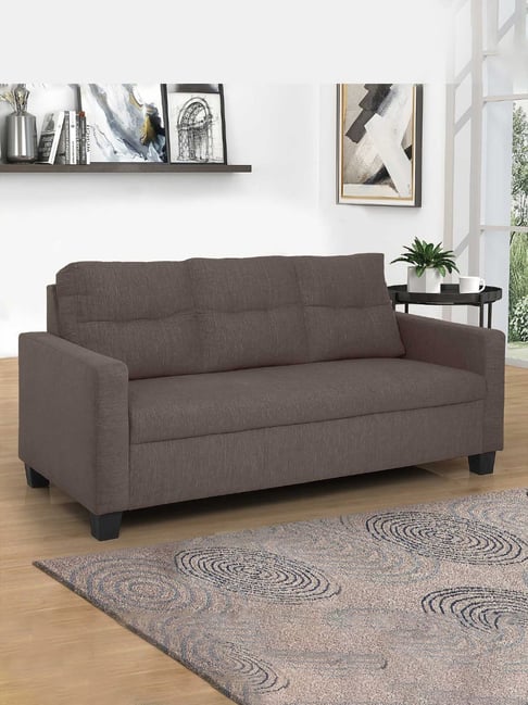 Duroflex Ease Saddle Brown Neem Wood 3 Seater Sofa-picture-16