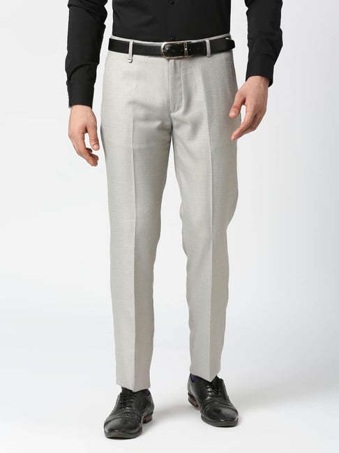 Concrete Grey Smart Fit Trousers