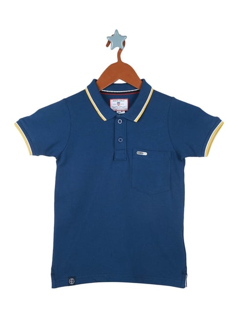 Monte Carlo Kids Blue Solid Polo T-Shirt-picture-25