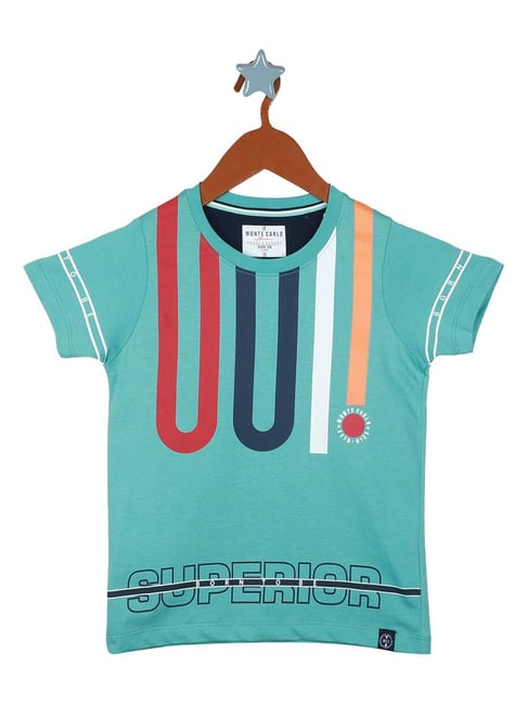 Monte Carlo Kids Green Printed T-Shirt-picture-18