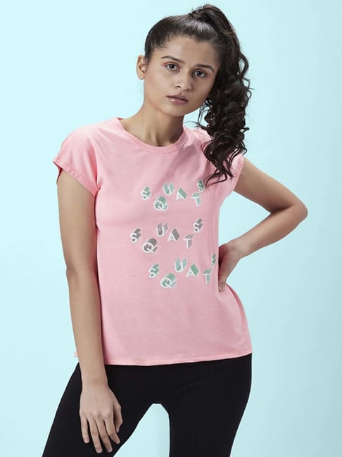 Ajile by Pantaloons Pink Graphic Print Sports Top-picture-45