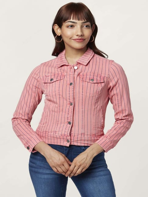 Honey by Pantaloons Pink Printed Jacket