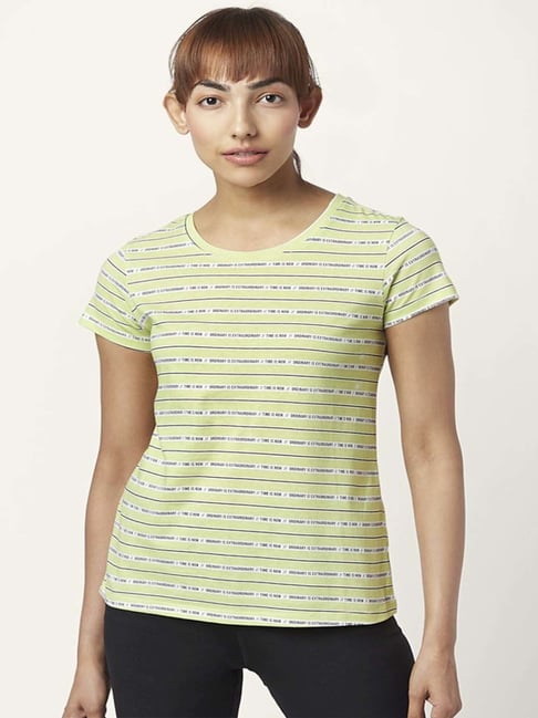 Ajile by Pantaloons Green Cotton Graphic Print Sports T-Shirt-picture-37