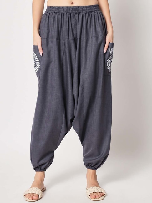 Amazon.com: Handmade Drop Crotch Harem Pants For Men Black Elastic Waist  And Pockets S - 5XL Size Big And Tall : Handmade Products