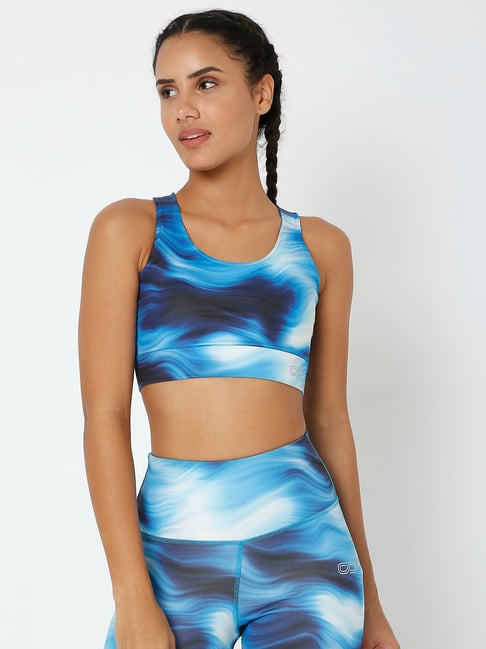 SILVERTRAQ Blue & White Tie - Dye Crop Top-picture-24