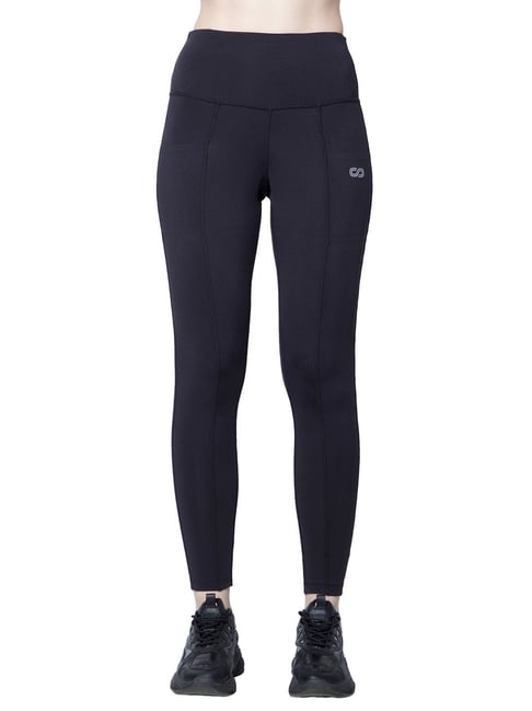 Buy Frackson Black Skinny & Slim Fit Gym Wear Yoga Pants Ankle Length  Leggings Workout Active wear | Stretchable Workout Tights | High Waist  Sports Fitness for Girls & Women- Nylon Fiber