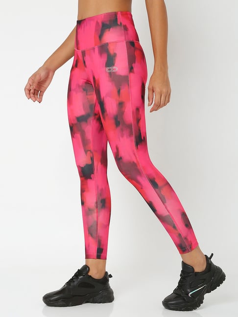 Yelete Women's Active Workout Camouflage Carpri Leggings, Pink Grey Black |  eBay