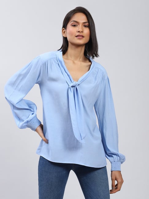 Label Ritu Kumar Sky Blue Top-picture-10