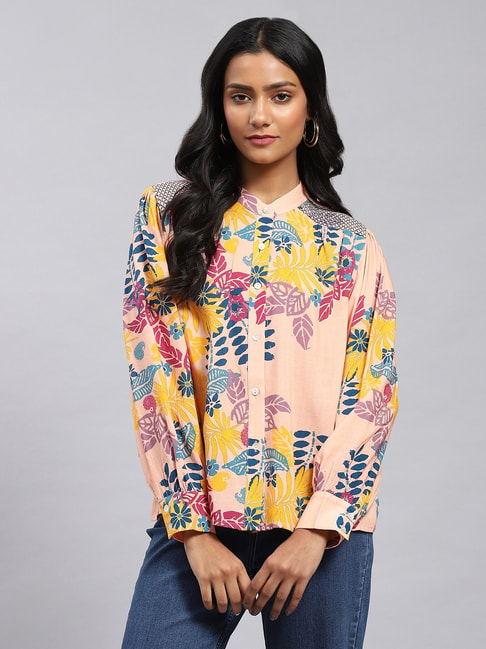 Label Ritu Kumar Multicolor Floral Print Shirt Price in India