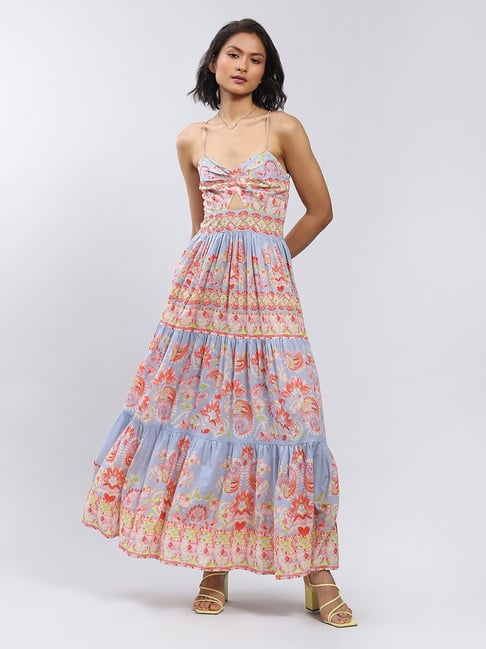 Buy Colour Block Maxi Dress for Women Online in India | a la mode