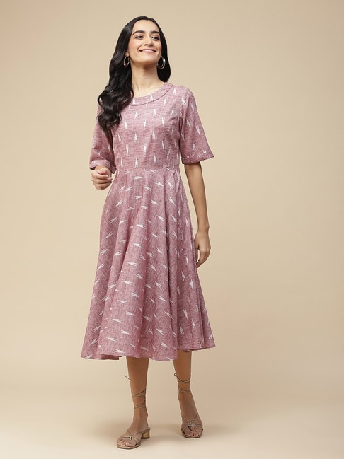 aarke Ritu Kumar Light Purple Midi Dress Price in India