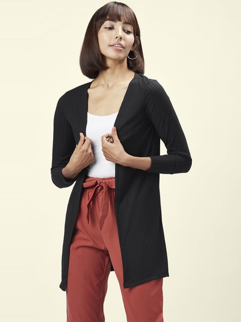 Honey by Pantaloons Black Stripes Shrug