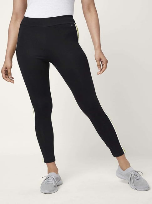 Ajile by Pantaloons Black Cotton Printed Tights